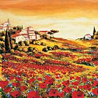 Valley Canvas Paintings - Valley of Poppies